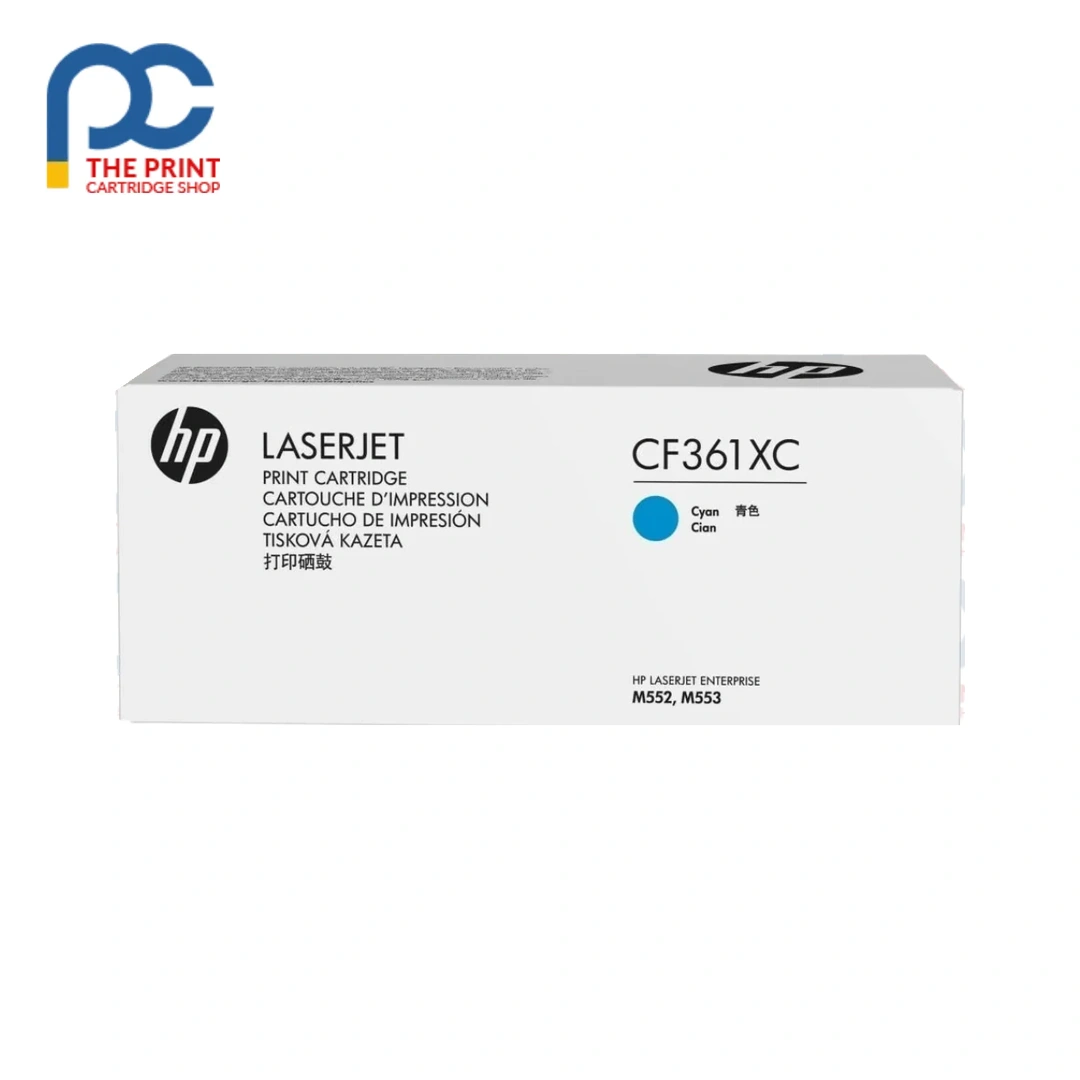 HP 508X Cyan High Yield Toner – Original HP 508X Cyan High Yield Toner Cartridge CF361XC