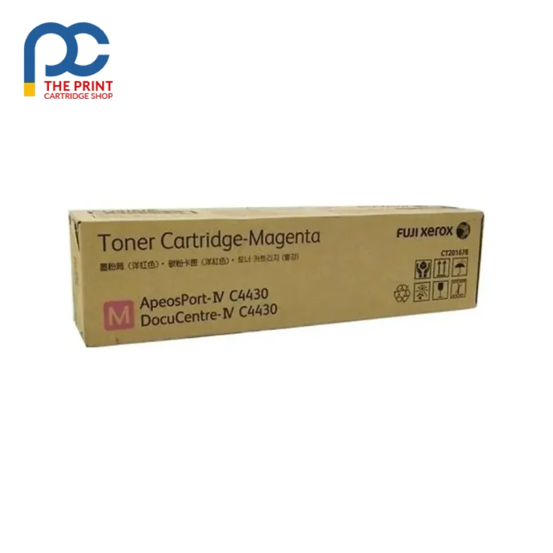 Original Fuji Xerox CT201678 Magenta Toner Cartridge 12,000 Print Yield on a clean white background