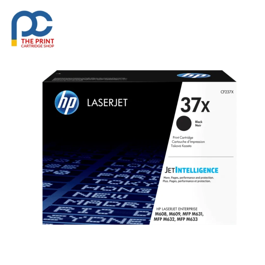 HP 37X Black Toner 5 Pack CF237X 5 Pack – Genuine HP 37X CF237X High Yield Black Toner 5 Pack – 25,000 Pages Each