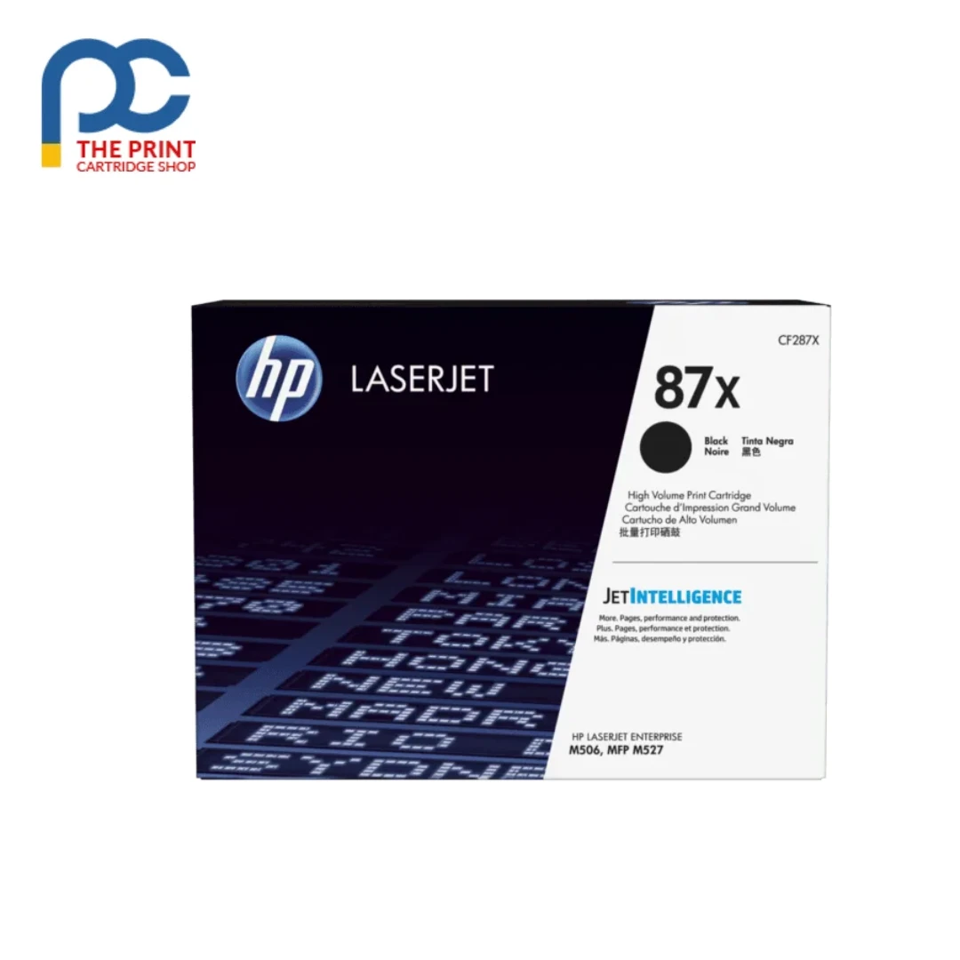 HP 87X CF287X 5 Pack – Genuine HP 87X CF287X High Yield Black Toner – 18,000 Pages – 5 Pack